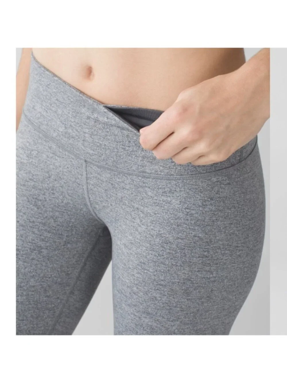 Lululemon Wunder Under Pant Heathered Slate like new condition
